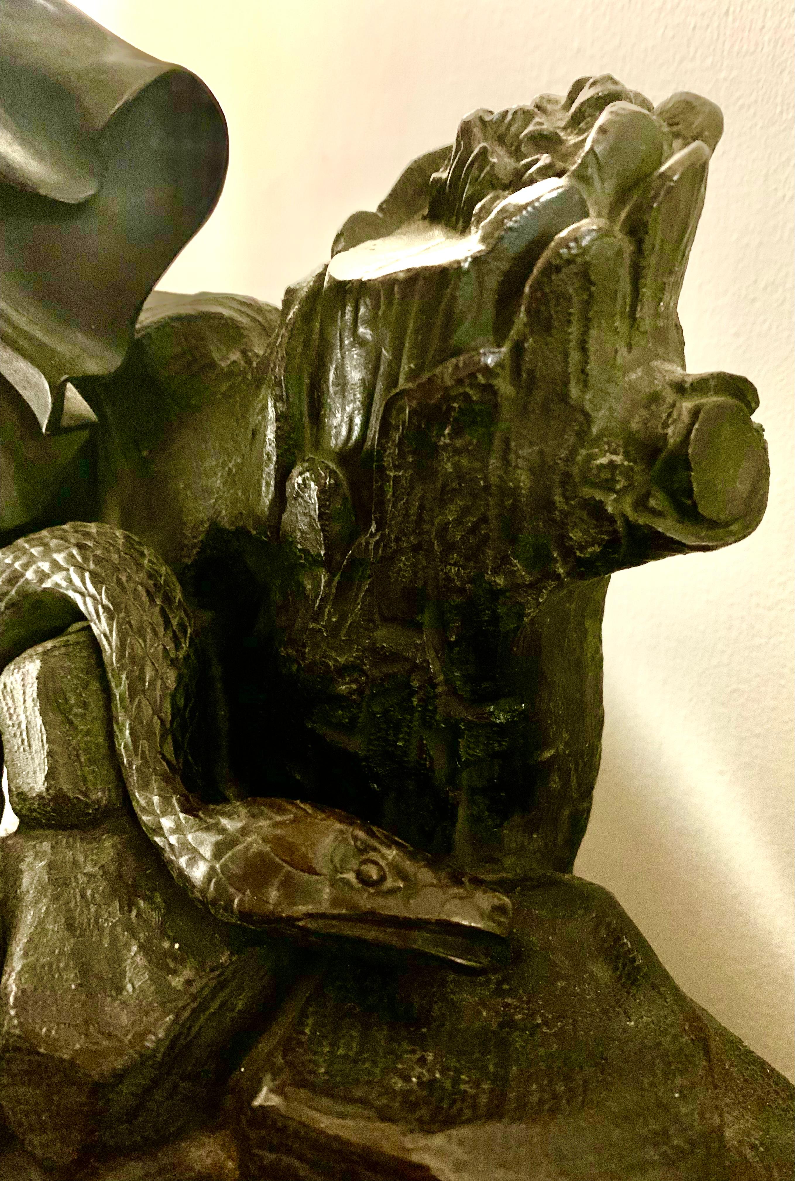 Grand Tour Education of Achilles by the Centaur Chiron Bronze Sculpture, Francois Rude For Sale