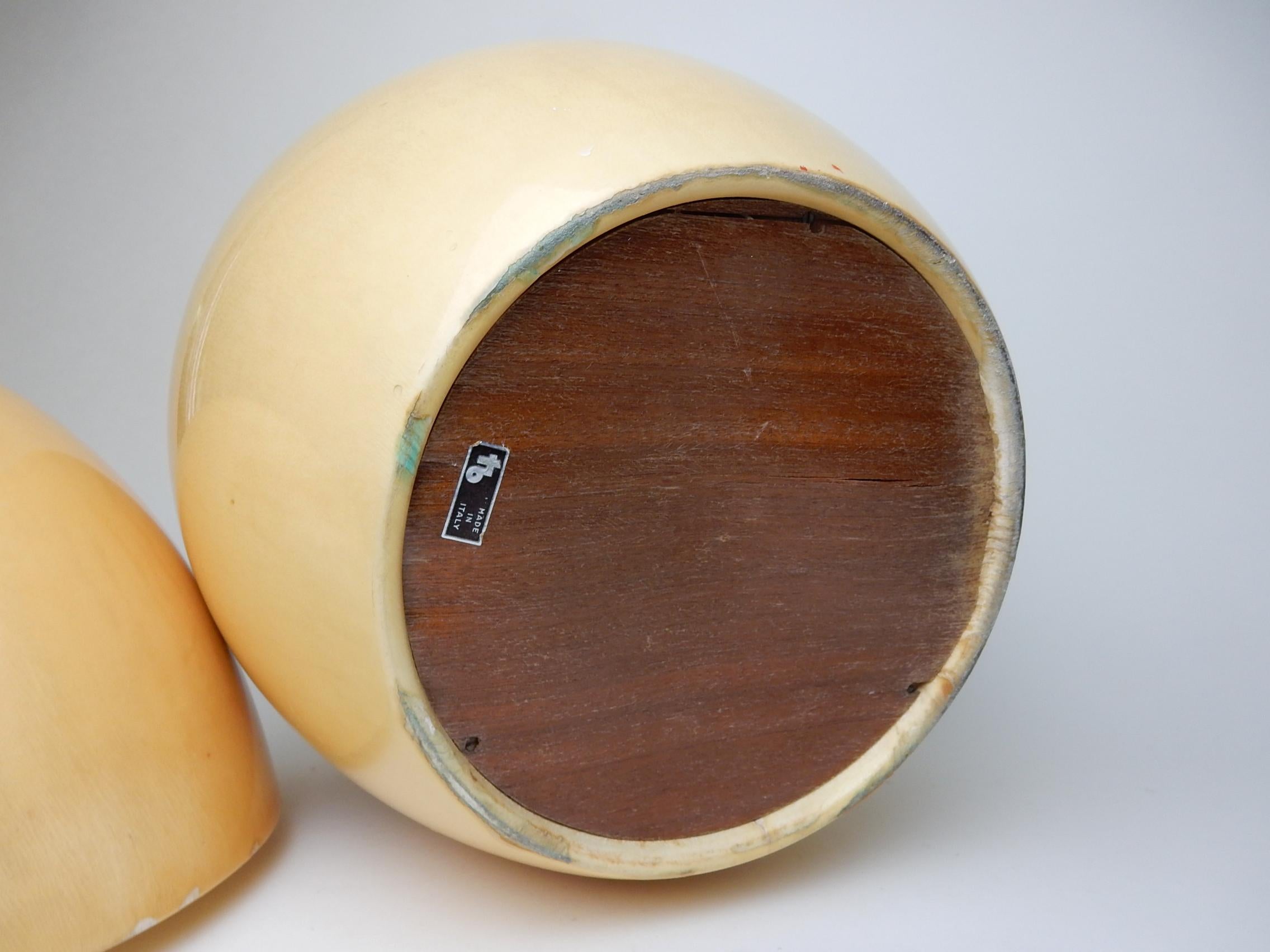 Plastic Egg by Aldo Tura, a Large Goatskin Parchment Ice Bucket