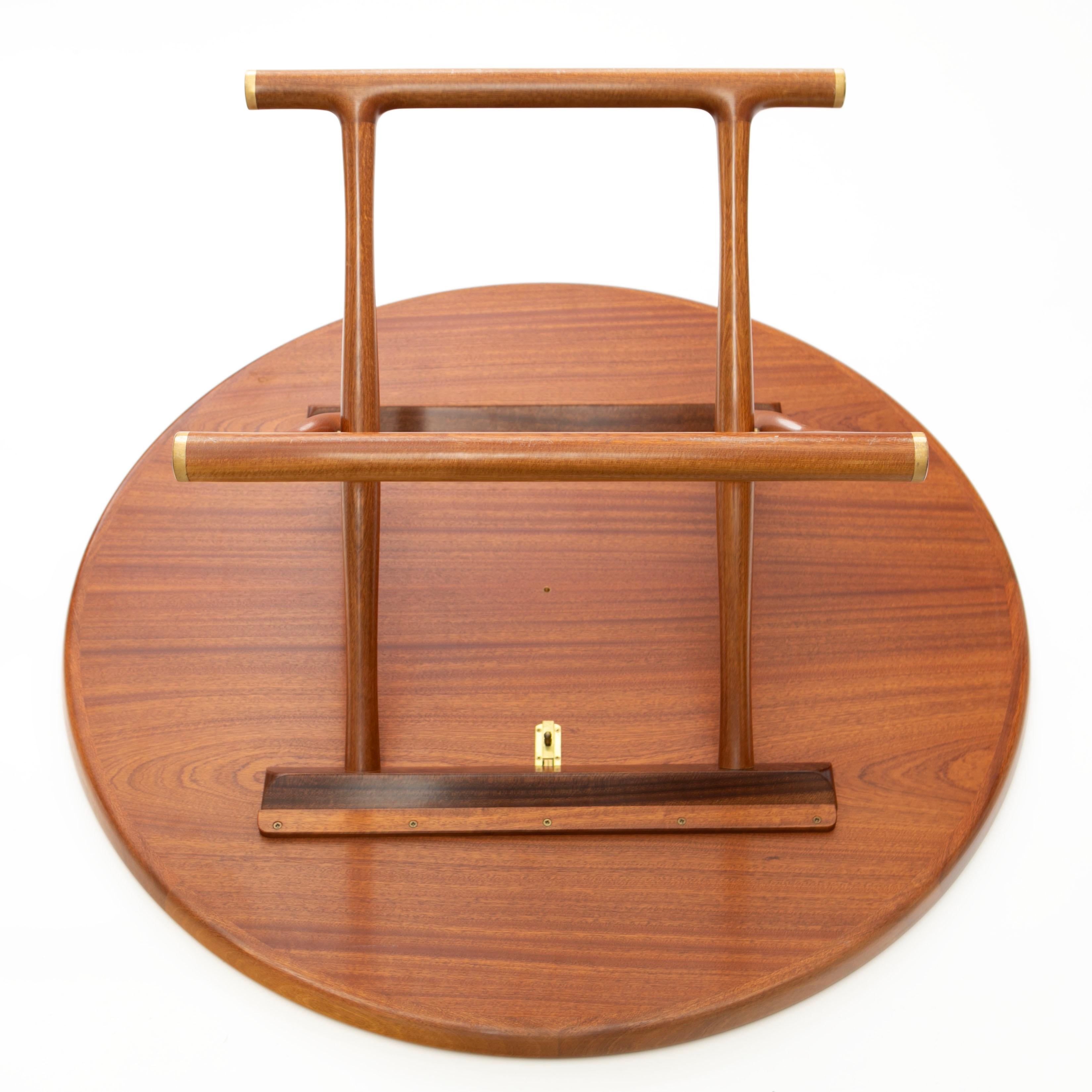 Brass “The Egyptian table” by Mogens Lassen for Rud Rasmussen in Mahogany For Sale