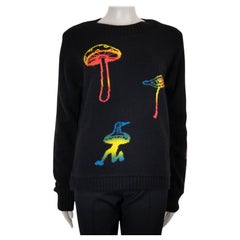 THE ELDER STATESMAN maglione in cashmere nero e arcobaleno 2019 MUSHROOM S THE ELDER STATESMAN maglione in cashmere nero e arcobaleno 2019 MUSHROOM S