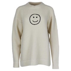 The Elder Statesman Embroidered Waffle Knit Cashmere Sweater Xsmall