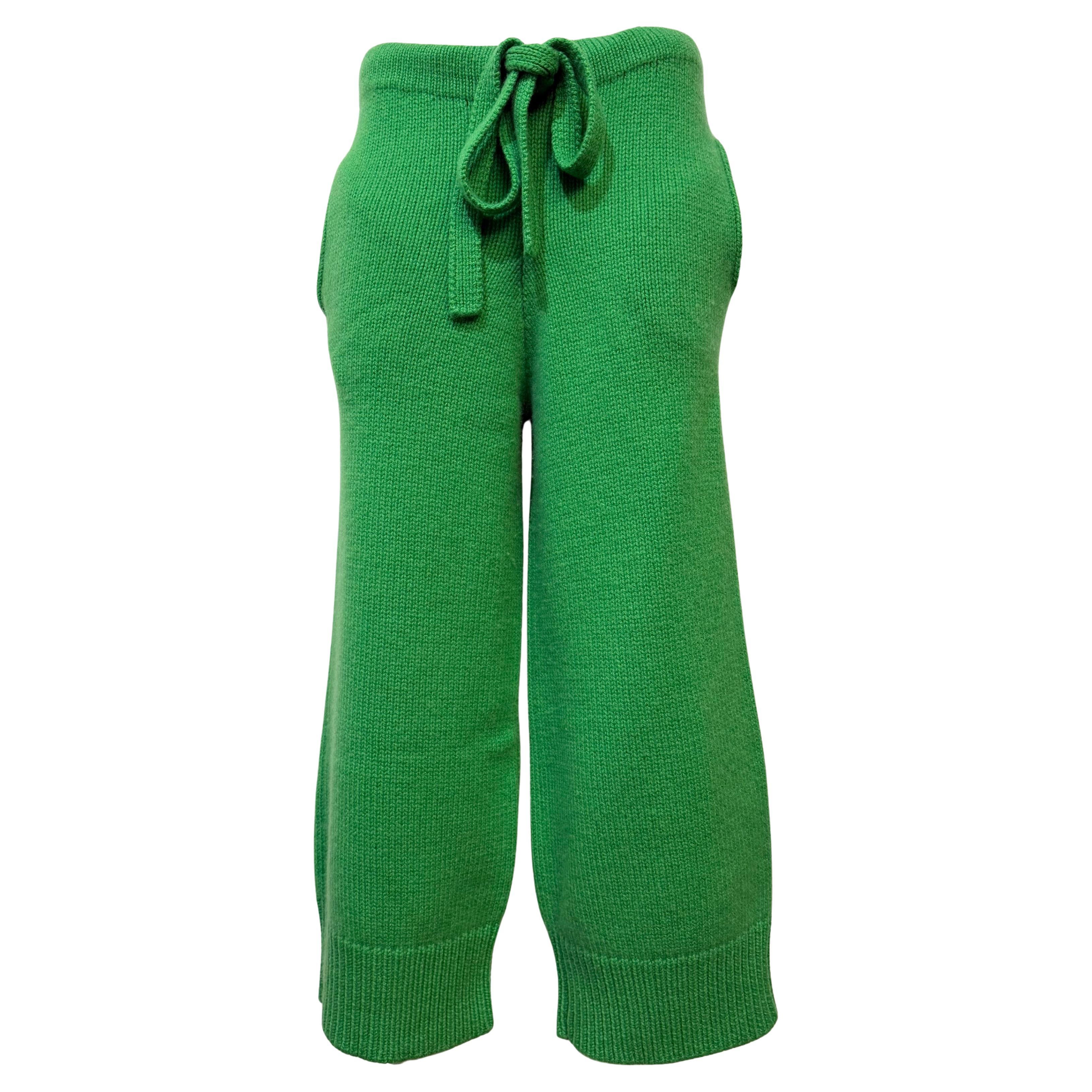 Pantalones de cachemira verde The Elder Statesman Talla XS