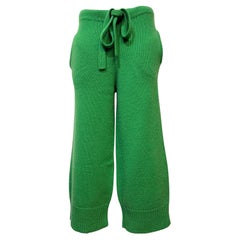 Pantalones de cachemira verde The Elder Statesman Talla XS