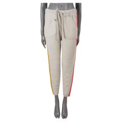 THE ELDER STATESMAN hafermehlfarbene Kaschmir-Pulloverhose SIDE STRIPE Pulloverhose XS
