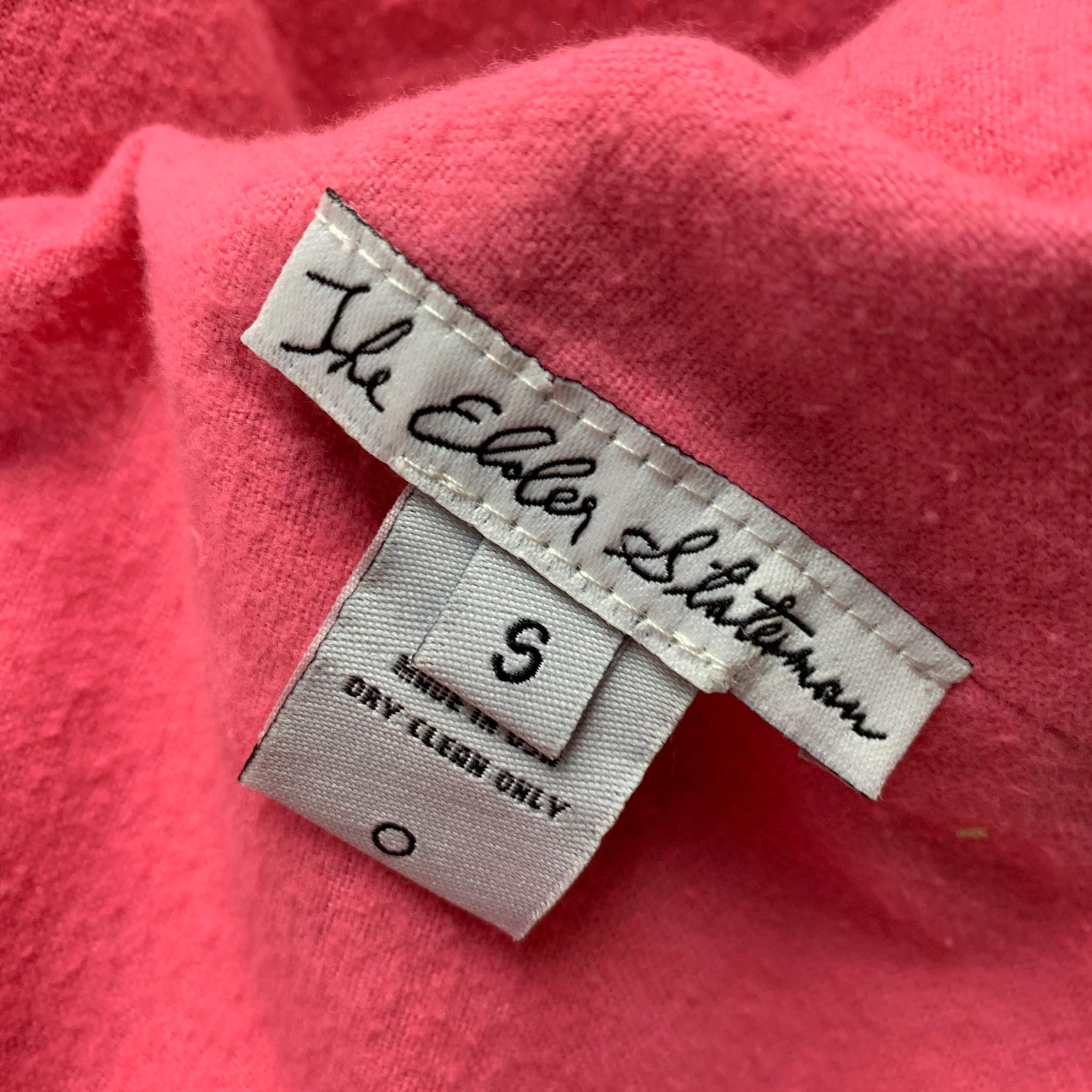 THE ELDER STATESMAN Size S Beige & Pink Cotton Cactus Embroidered Jacket In Excellent Condition In San Francisco, CA