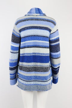 The Elder Statesman Striped Cashmere Cardigan Medium