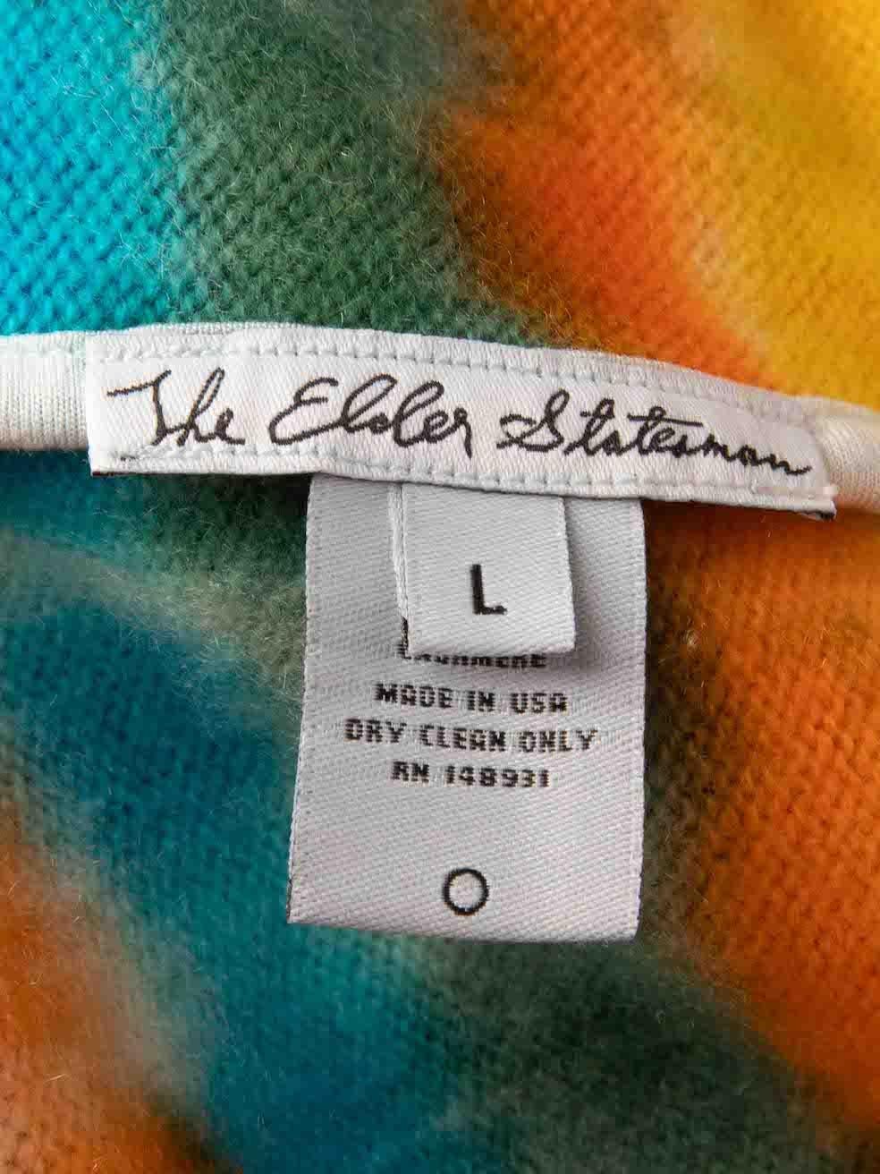 The Elder Statesman Tie Dye Cashmere Knit Sweater Size L For Sale 2