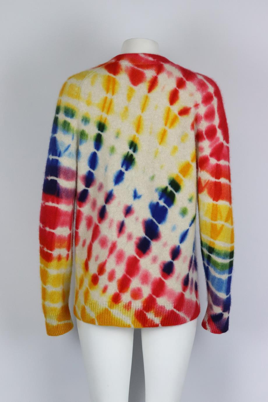 The Elder Statesman Tie Dyed Cashmere Cardigan Small In Excellent Condition In London, GB