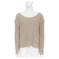 THE ELDER STATESMEN Pull loose 100% cashmere oatmeal brown S