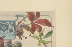 The Elegance of Bengal Roses and Virginia Creeper in Art Nouveau Design, 1896