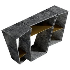 "The Elementary" Modern Azul Aran Granite Console Table