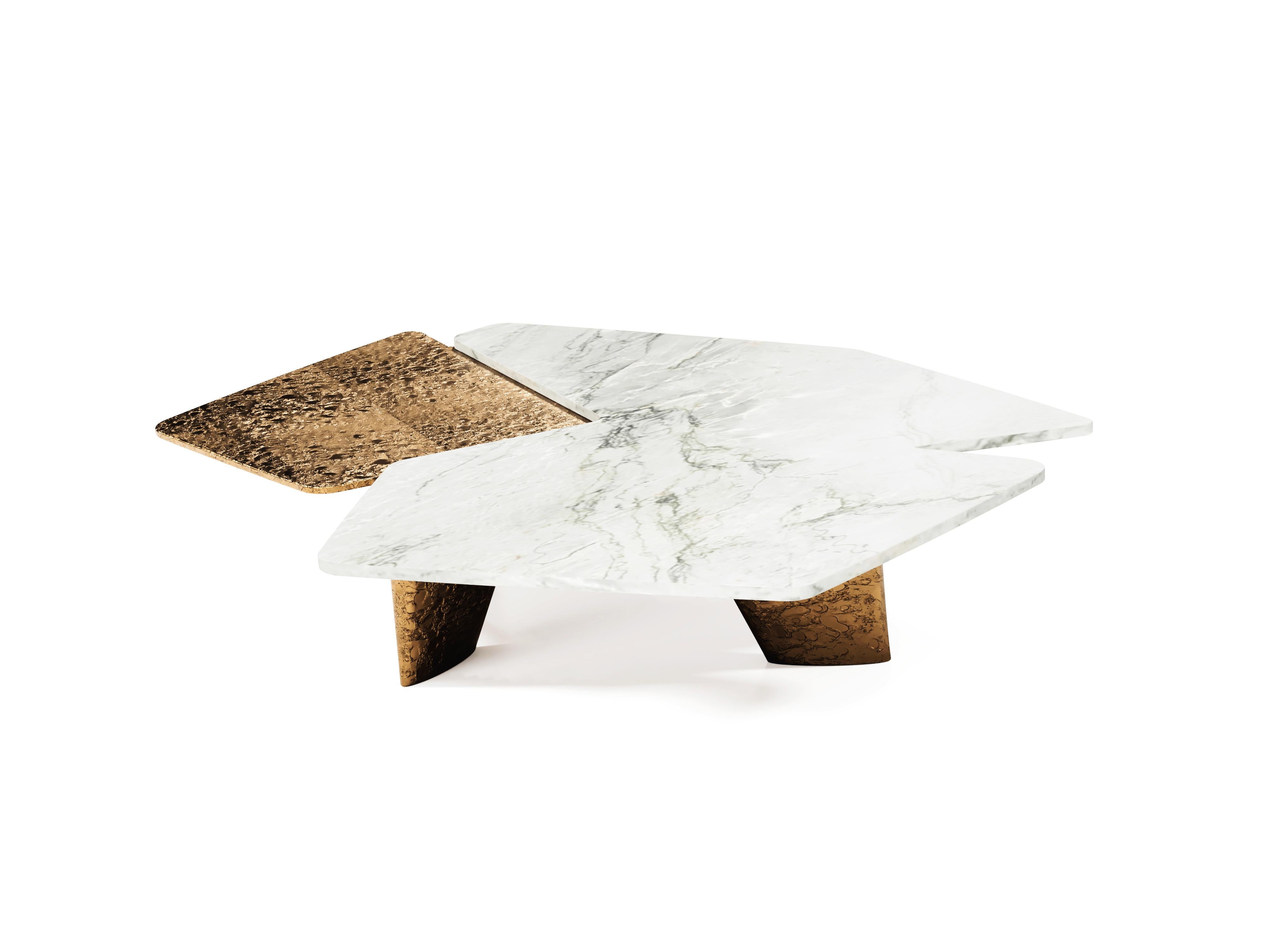 The Elements I coffee table, 1 of 1 by Grzegorz Majka
Edition 1 of 1
Dimensions: 53.14 x 37.40 x 10.04 in
Materials: Aluminium, quartz and brass

“The Elements I” is one of a kind and one of the series of various coffee tables that will be