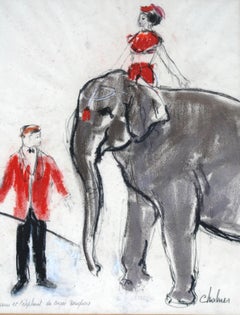 "The Elephant Trainer at The Circus Bouglione" by André Legrand-Chabrier