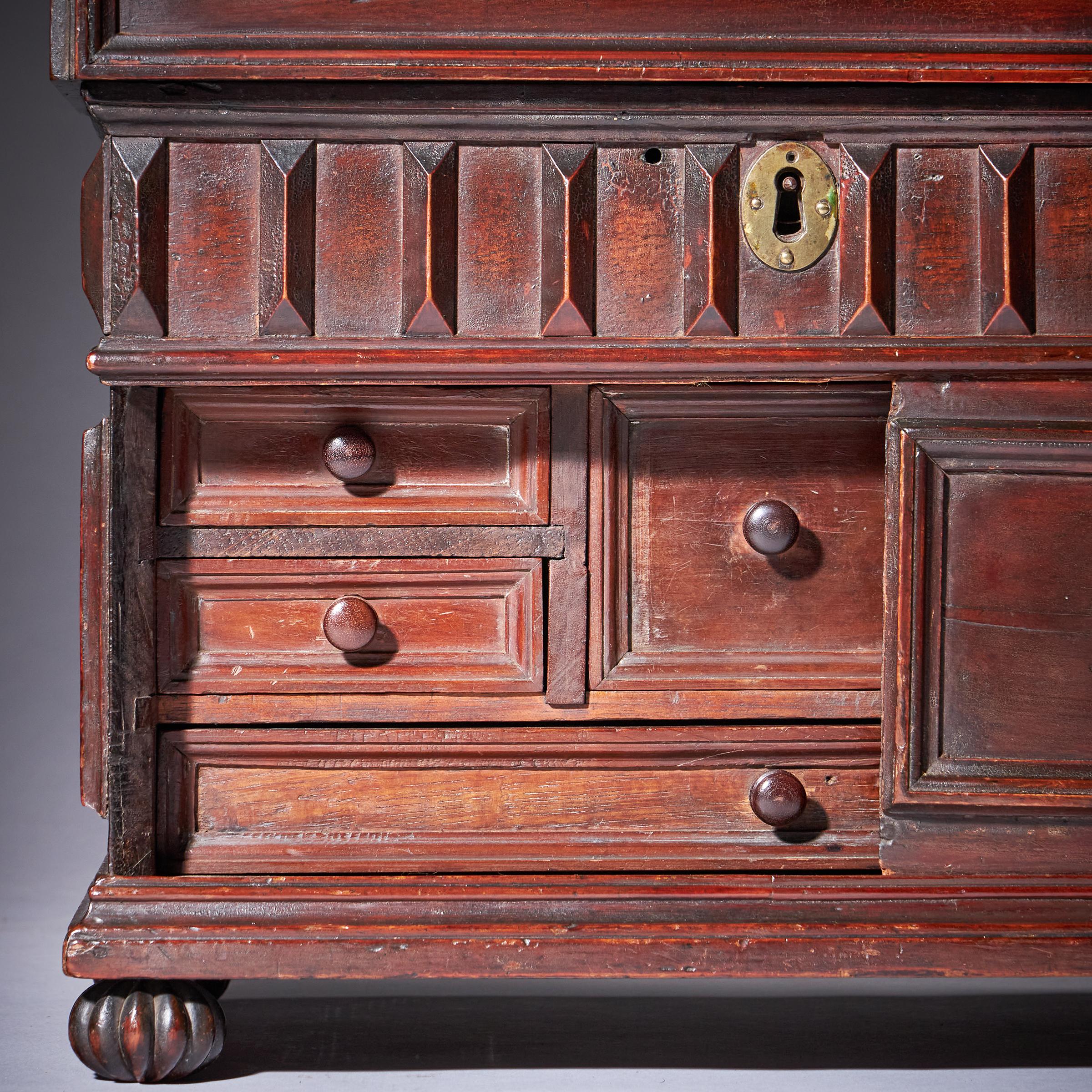 Elizabethan 16th Century Diminutive Cedar Wood Table Casket/Cabinet or Desk Box 6