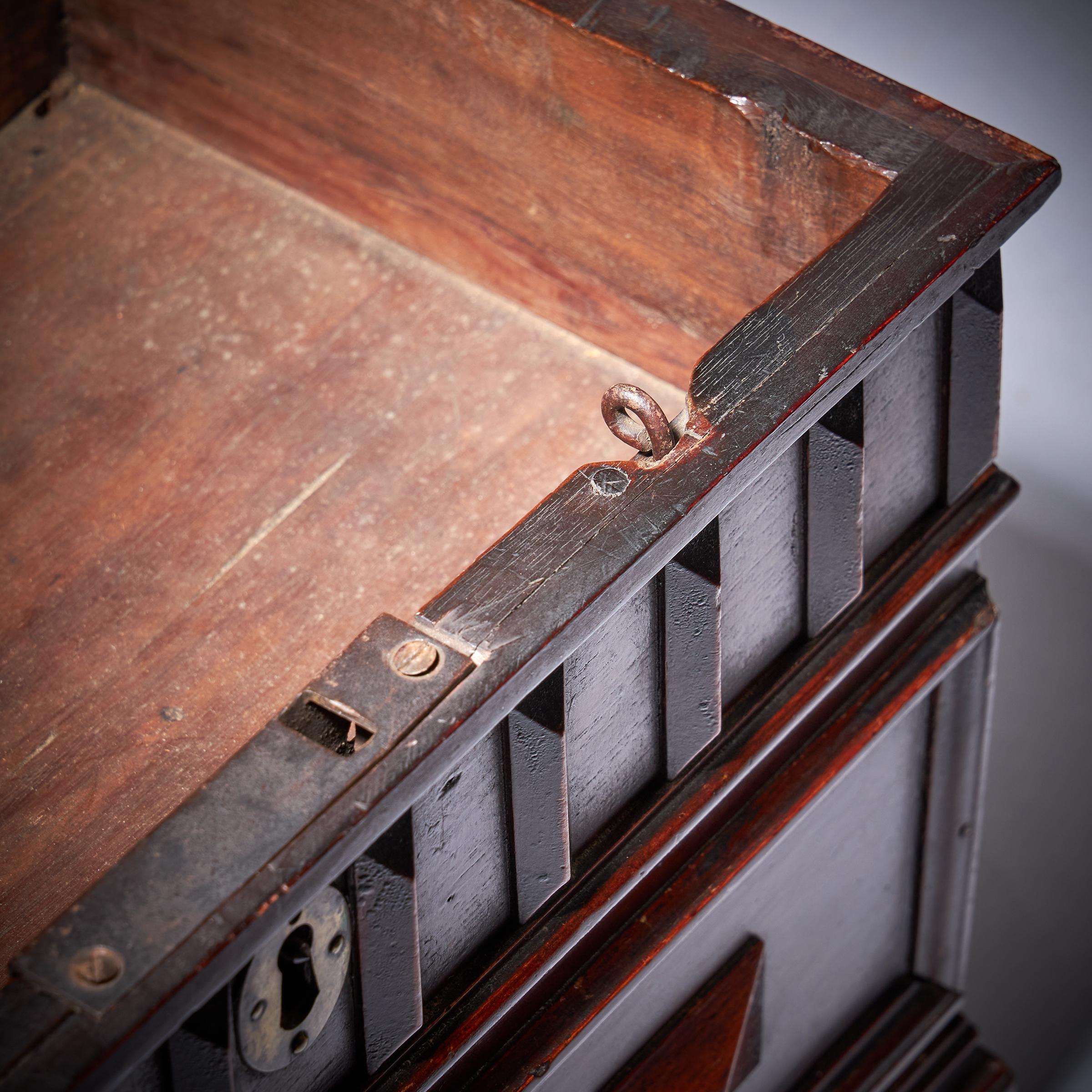 Elizabethan 16th Century Diminutive Cedar Wood Table Casket/Cabinet or Desk Box 8