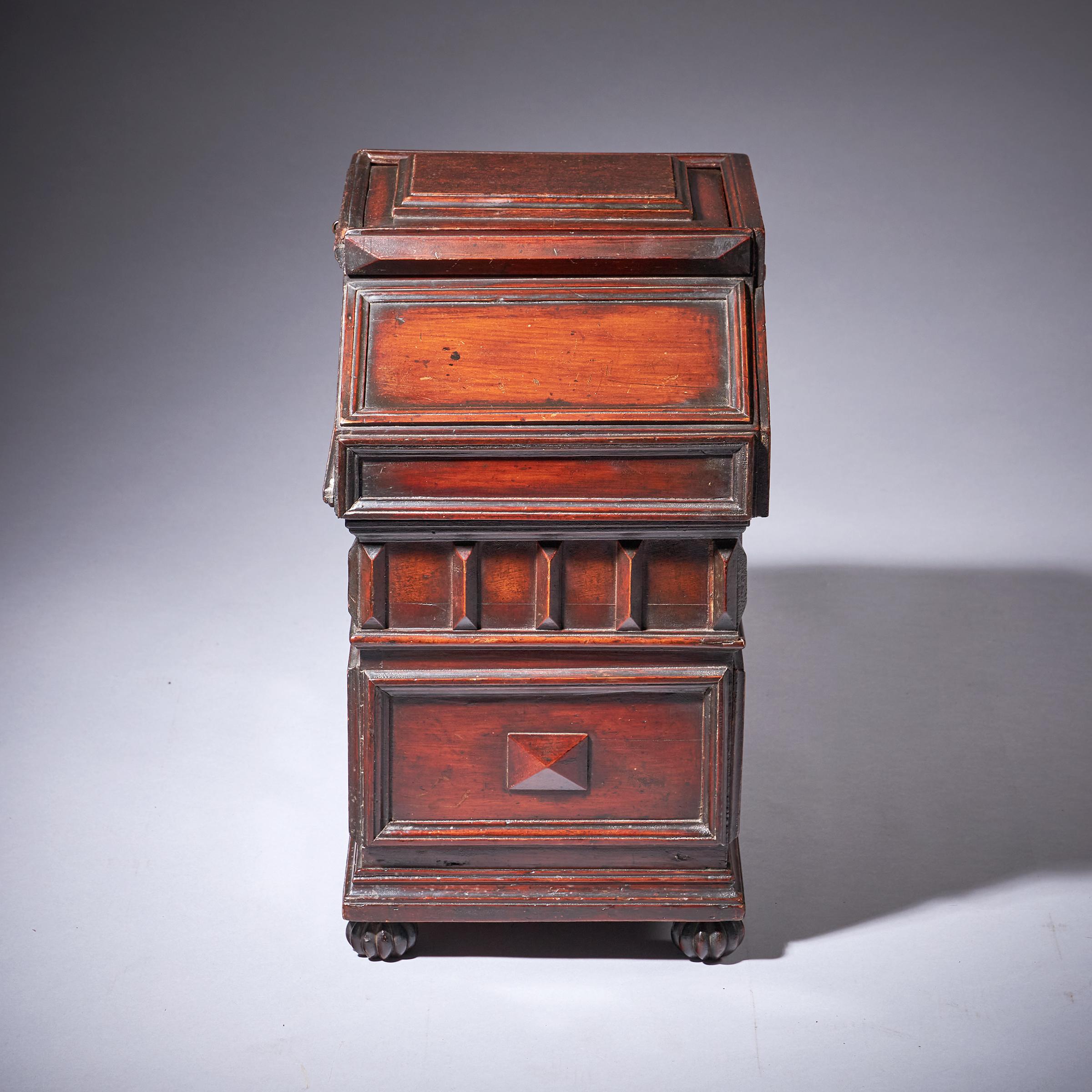 Elizabethan 16th Century Diminutive Cedar Wood Table Casket/Cabinet or Desk Box 1