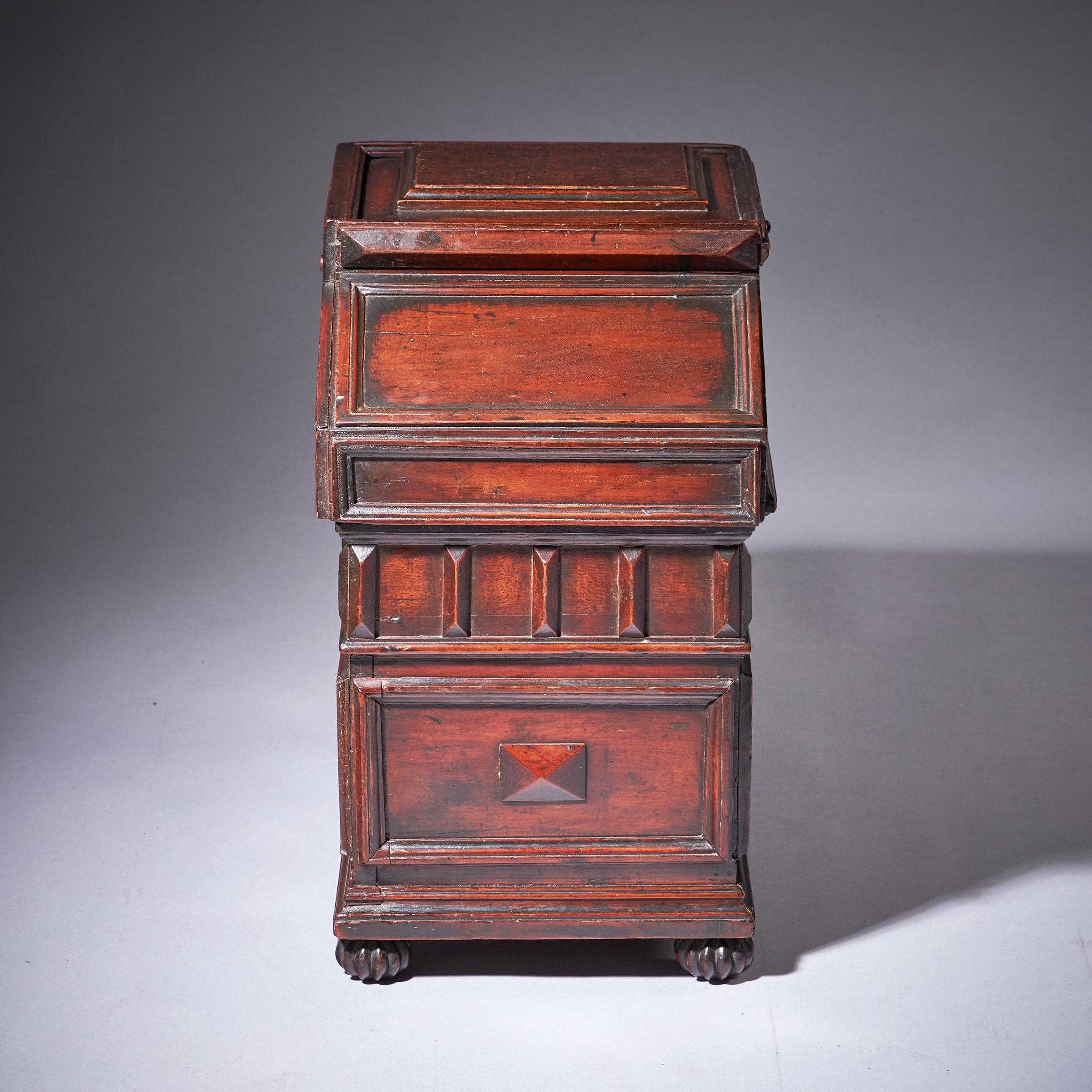 Elizabethan 16th Century Diminutive Cedar Wood Table Casket/Cabinet or Desk Box 3