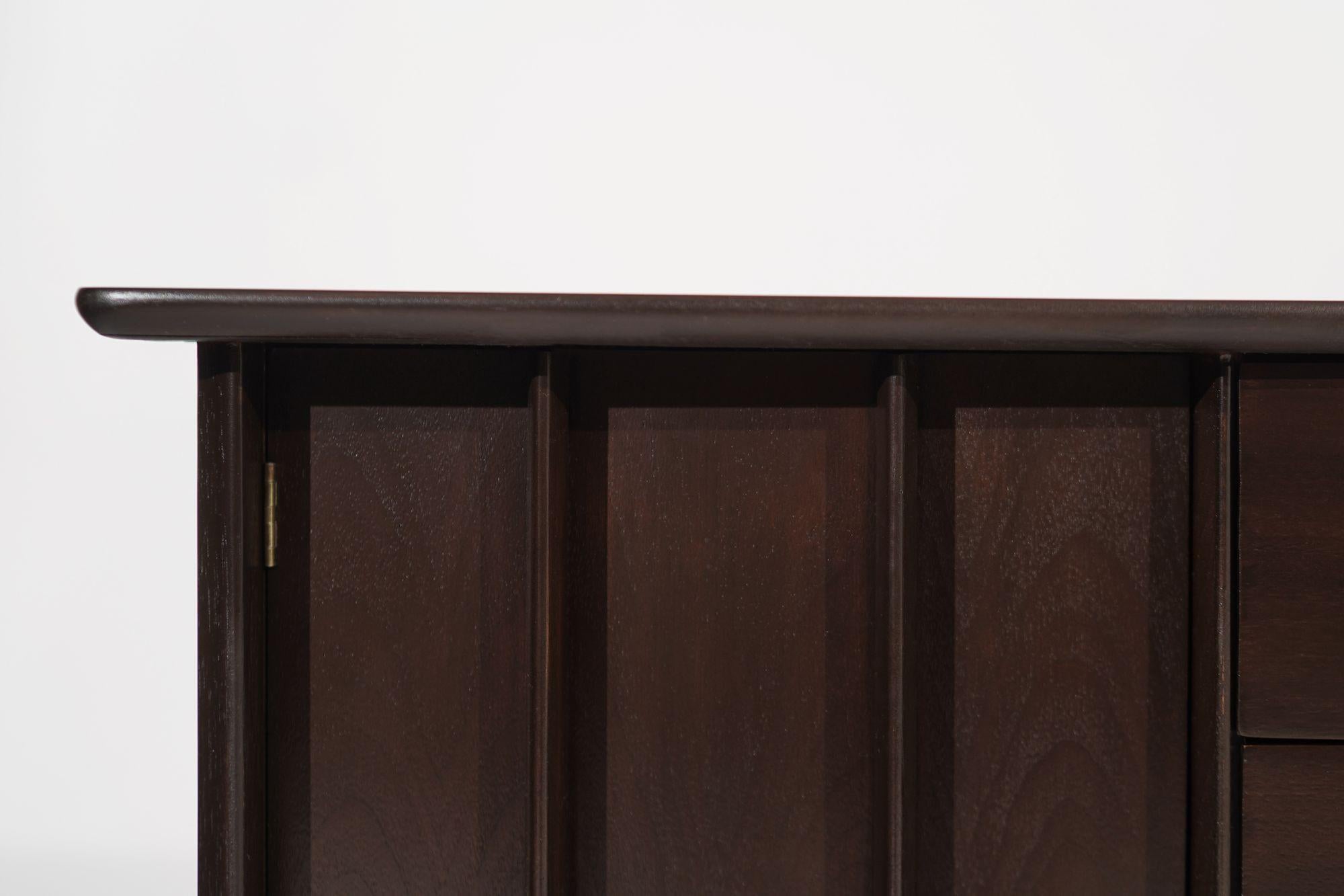 Eloquence Credenza in Dark Walnut by Kent Coffey, circa 1950s For Sale 1