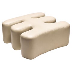 EL ELYSIAN Banco, Mesa de centro en piel marfil by Si Vis Pacem - Stefon Diggs