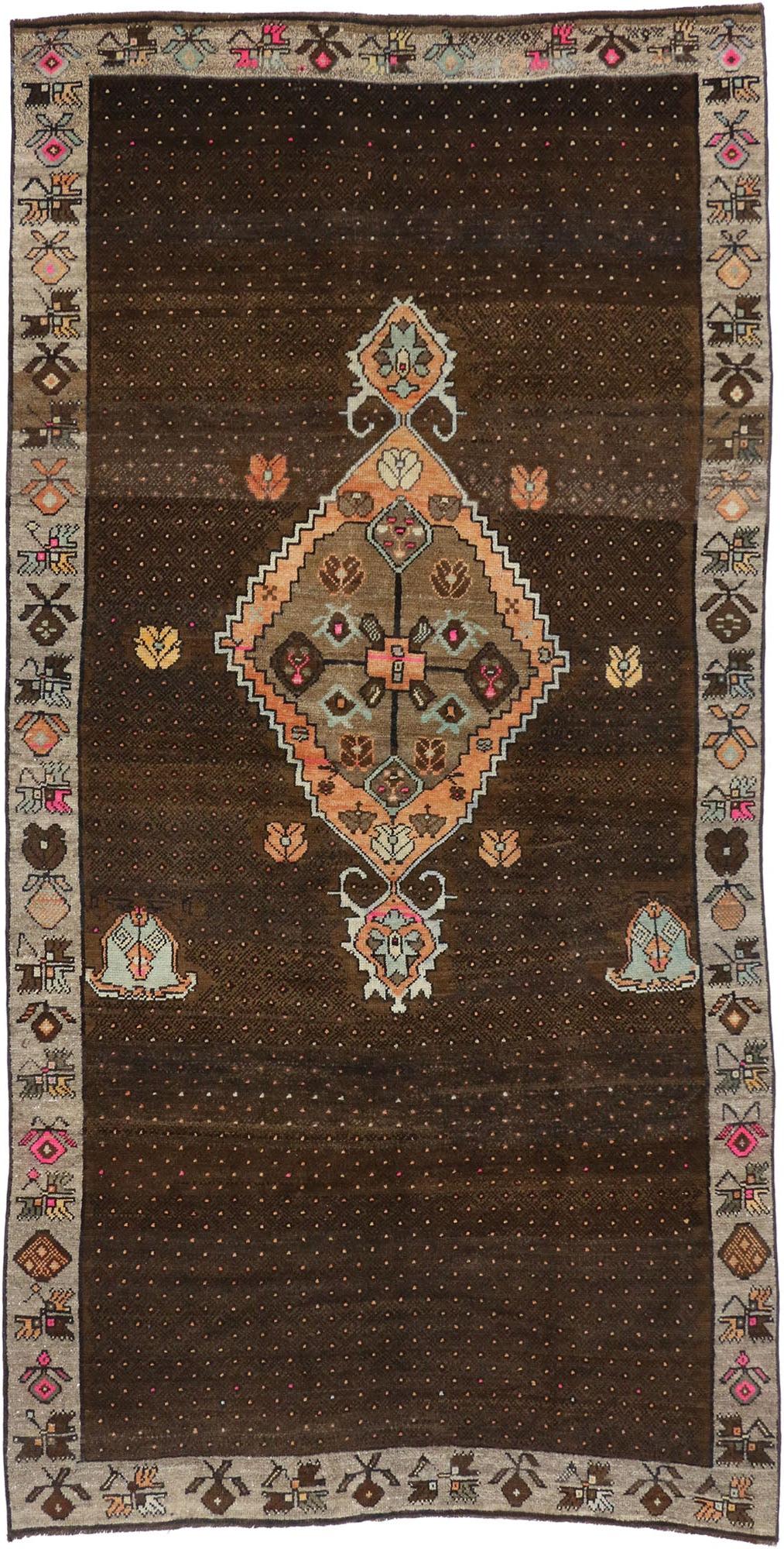 Wool The Ember Bloom: A Vintage Turkish Oushak Masterpiece of Subtle Splendor For Sale