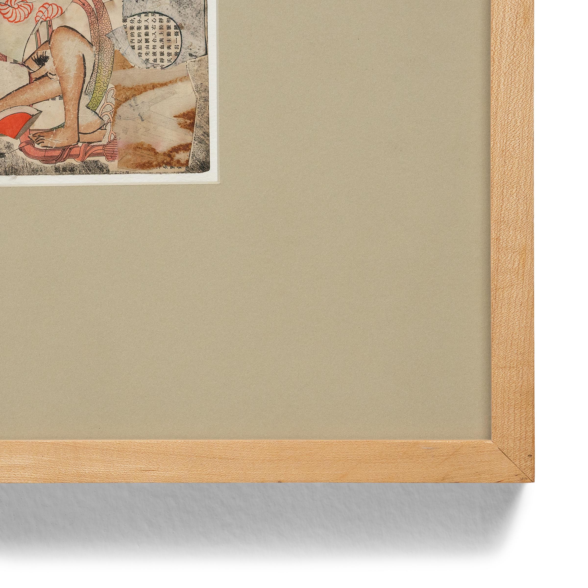 Collage „The Embrace (Shunga Study)“ von Michael Thompson (amerikanisch) im Angebot