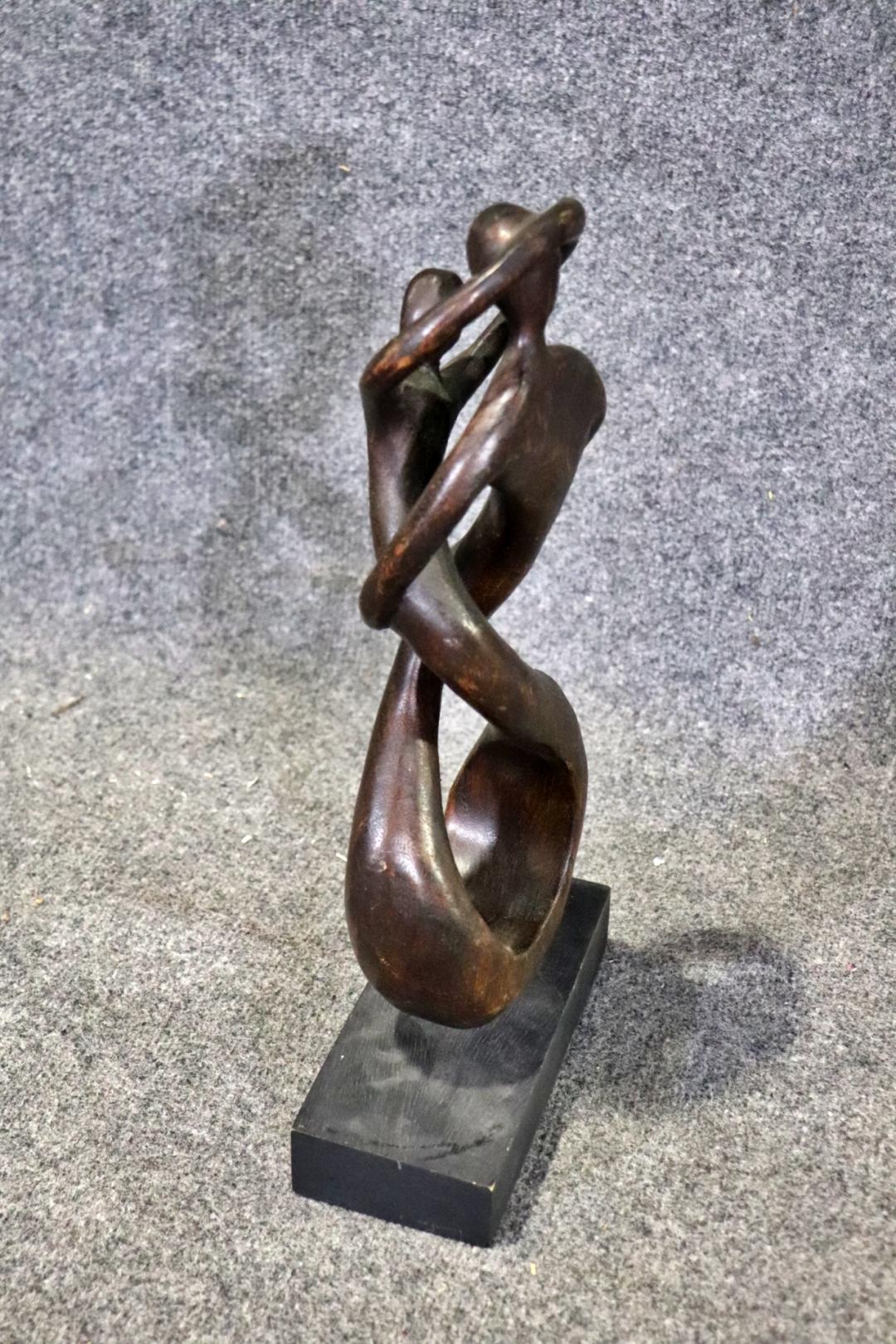 'The Embrace' Wood Sculpture In Good Condition For Sale In Brooklyn, NY