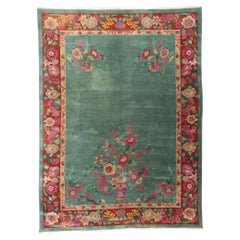 The Emerald Dynasty: An Antique Chinese Art Deco Rug of East–West Elegance