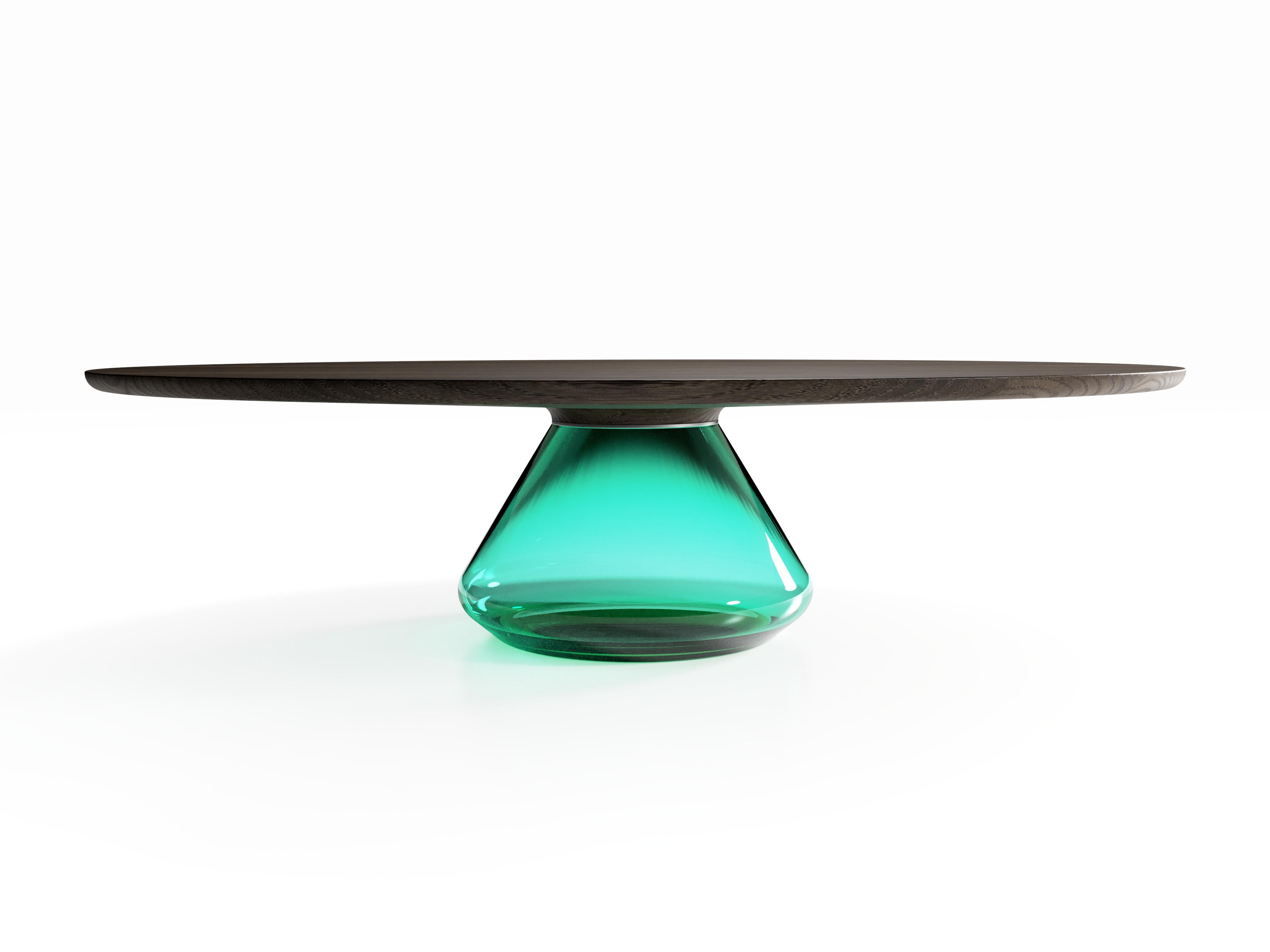 British Emerald Eclipse I, Limited Edition Coffee Table by Grzegorz Majka For Sale