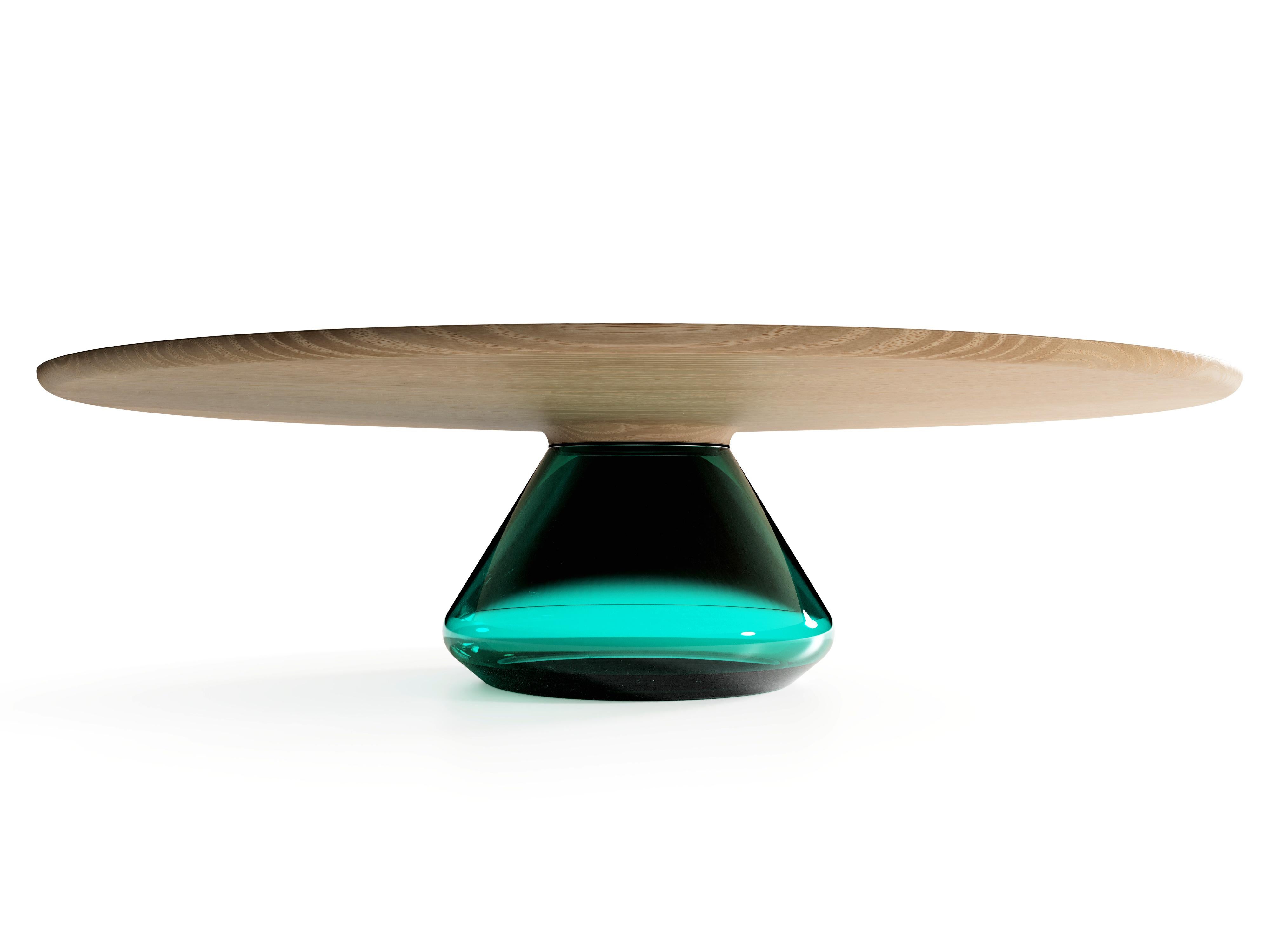 Contemporary Emerald Eclipse I, Limited Edition Coffee Table by Grzegorz Majka For Sale