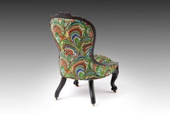 Victorian Slipper Chair - The Emerald Noir