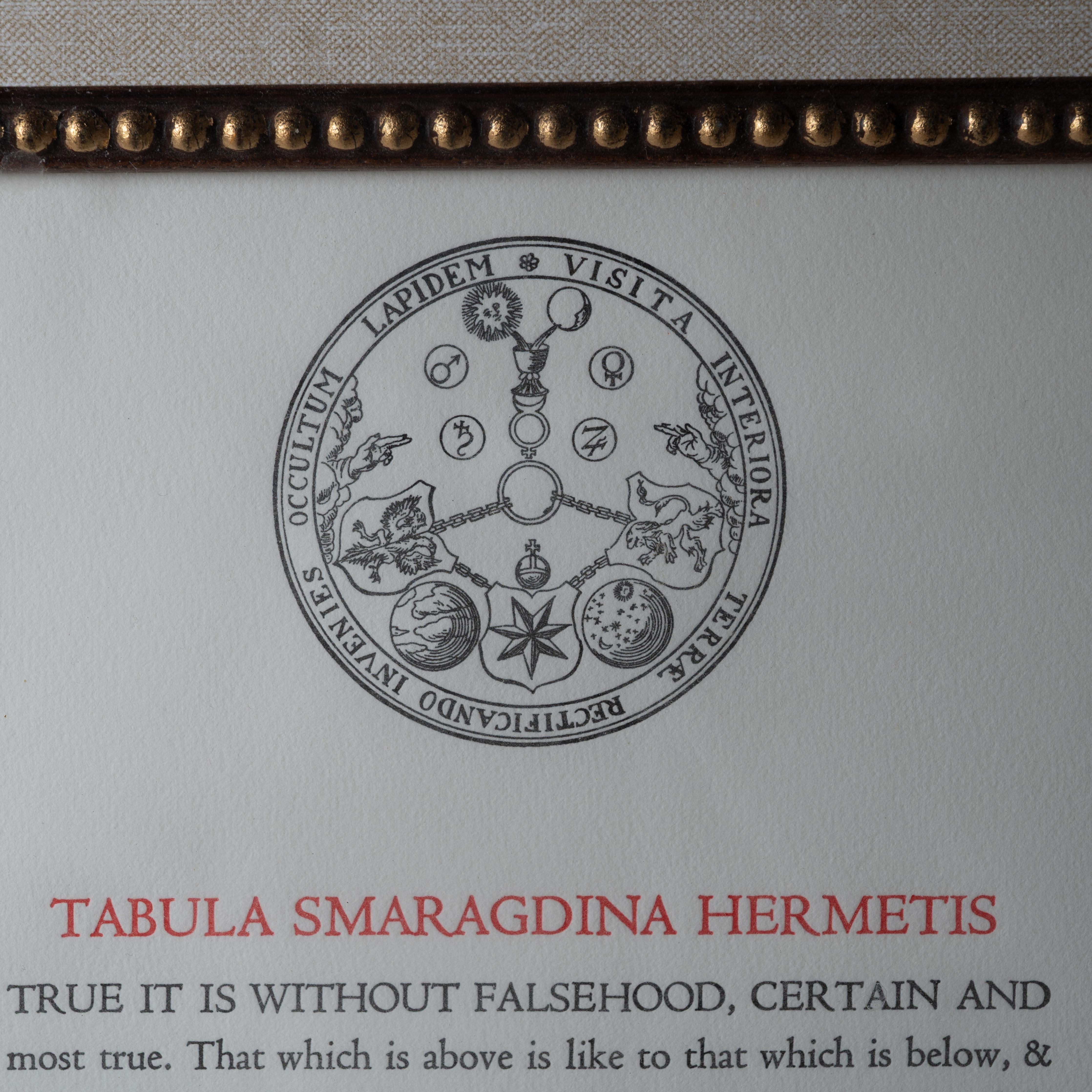 Die Smaragdtafel des Hermes, Druck in limitierter Auflage im Angebot 1