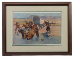 "The Emigrants" Frederic Remington Chromolithograph, circa 1910