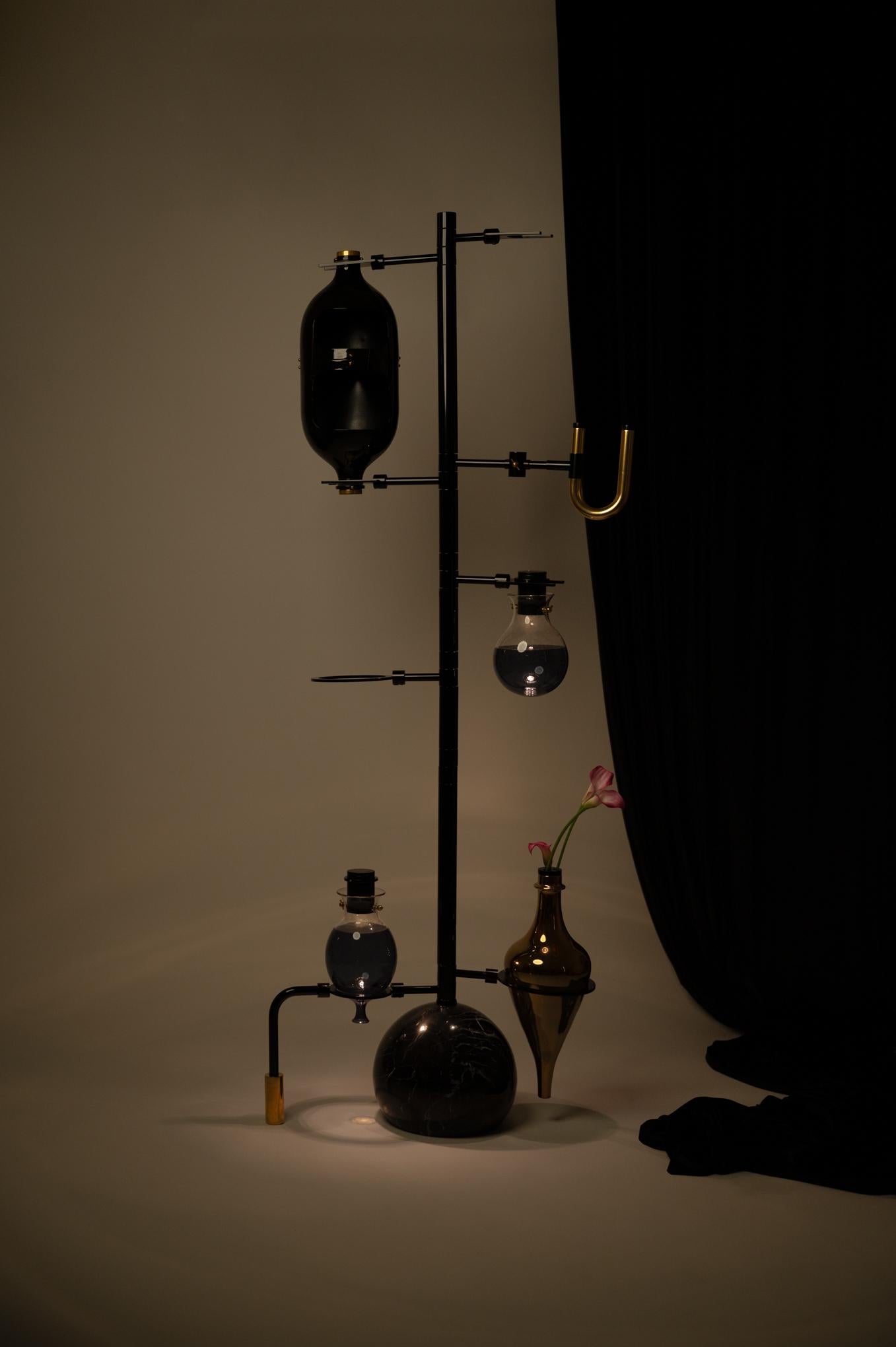Aluminum Black Emotional Lab Sculptural Light by Hania Jneid For Sale