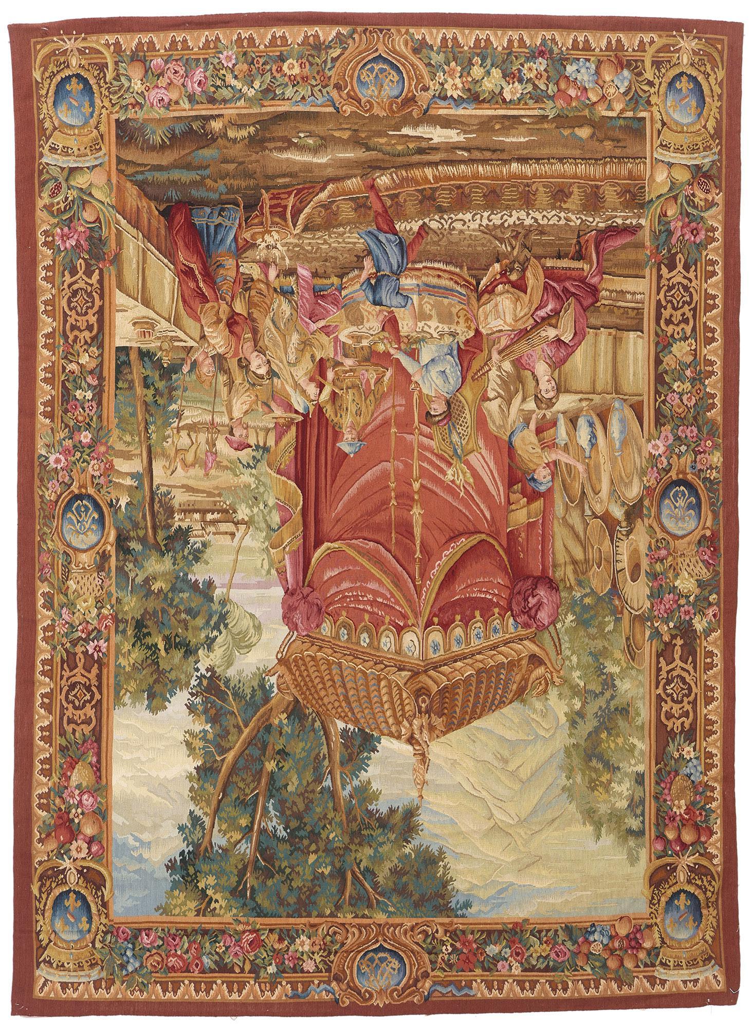 New Beauvais Arazzo in lana in stile francese, 05'00 X 06'07 in vendita 3