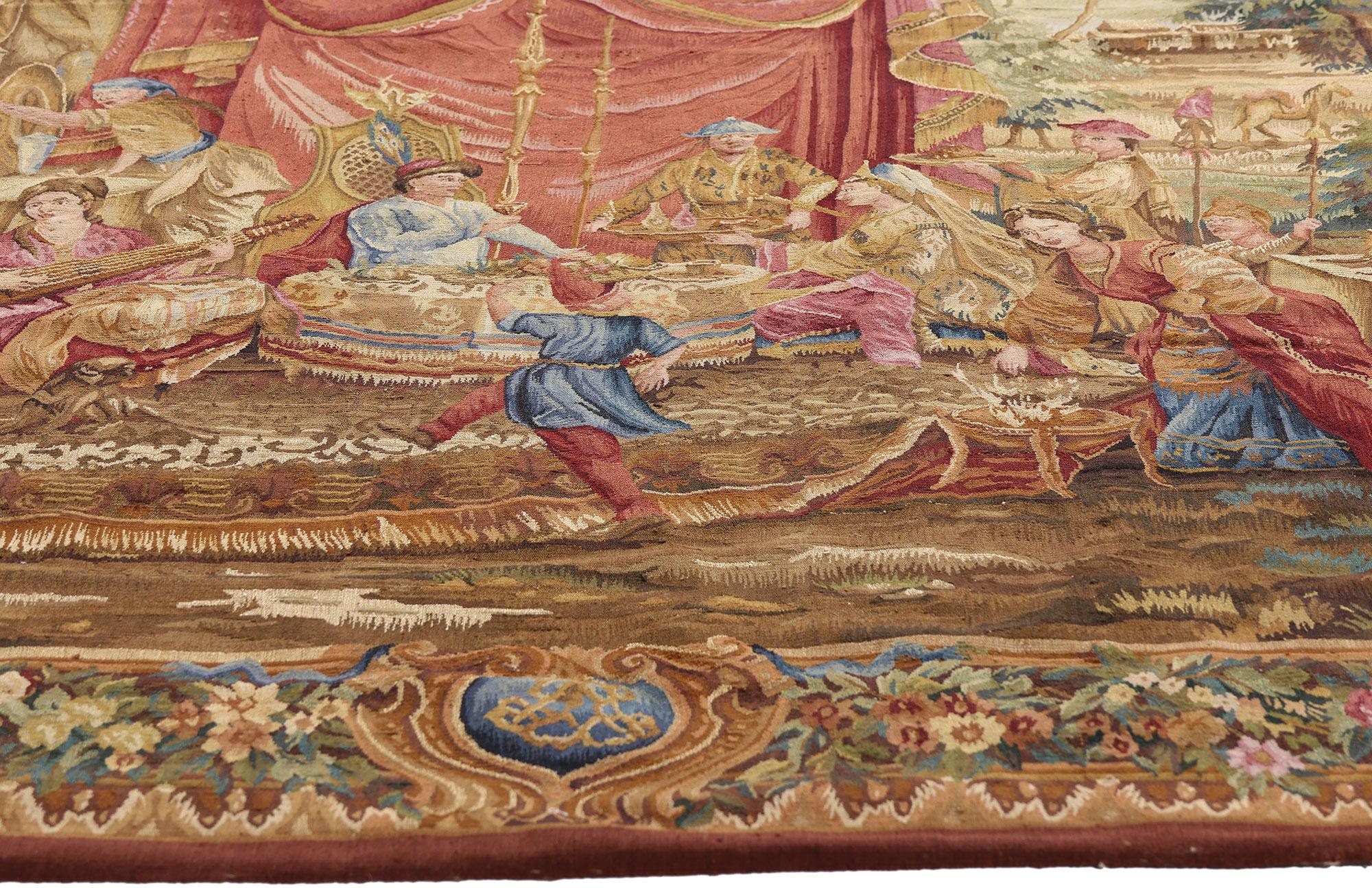 XXI secolo e contemporaneo New Beauvais Arazzo in lana in stile francese, 05'00 X 06'07 in vendita