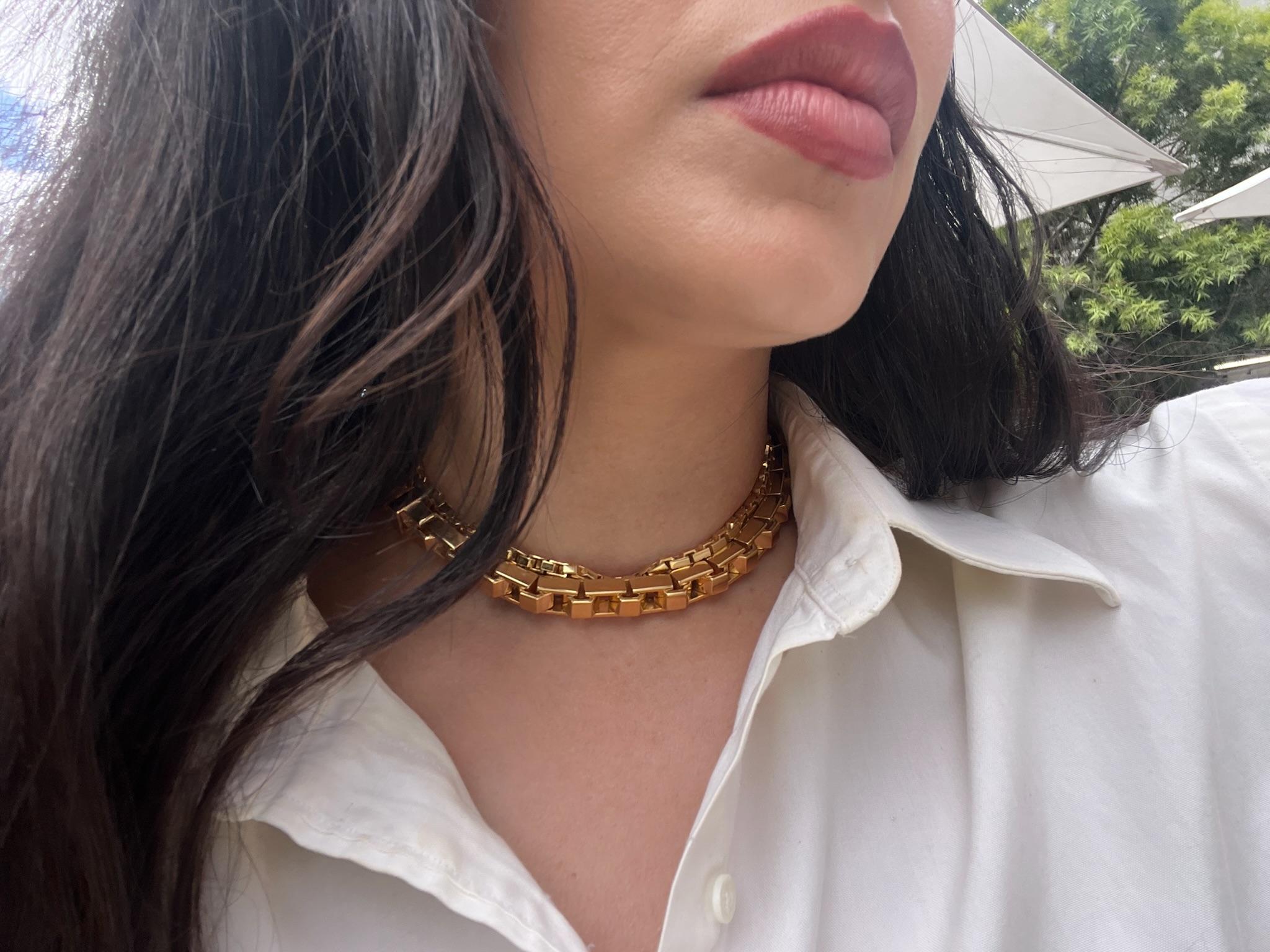 The Empire Chain 300 grams 18k Solid Gold Handmade Custom Chain Link Necklace (Collier à maillons en chaîne personnalisé en or massif 18k) en vente 1