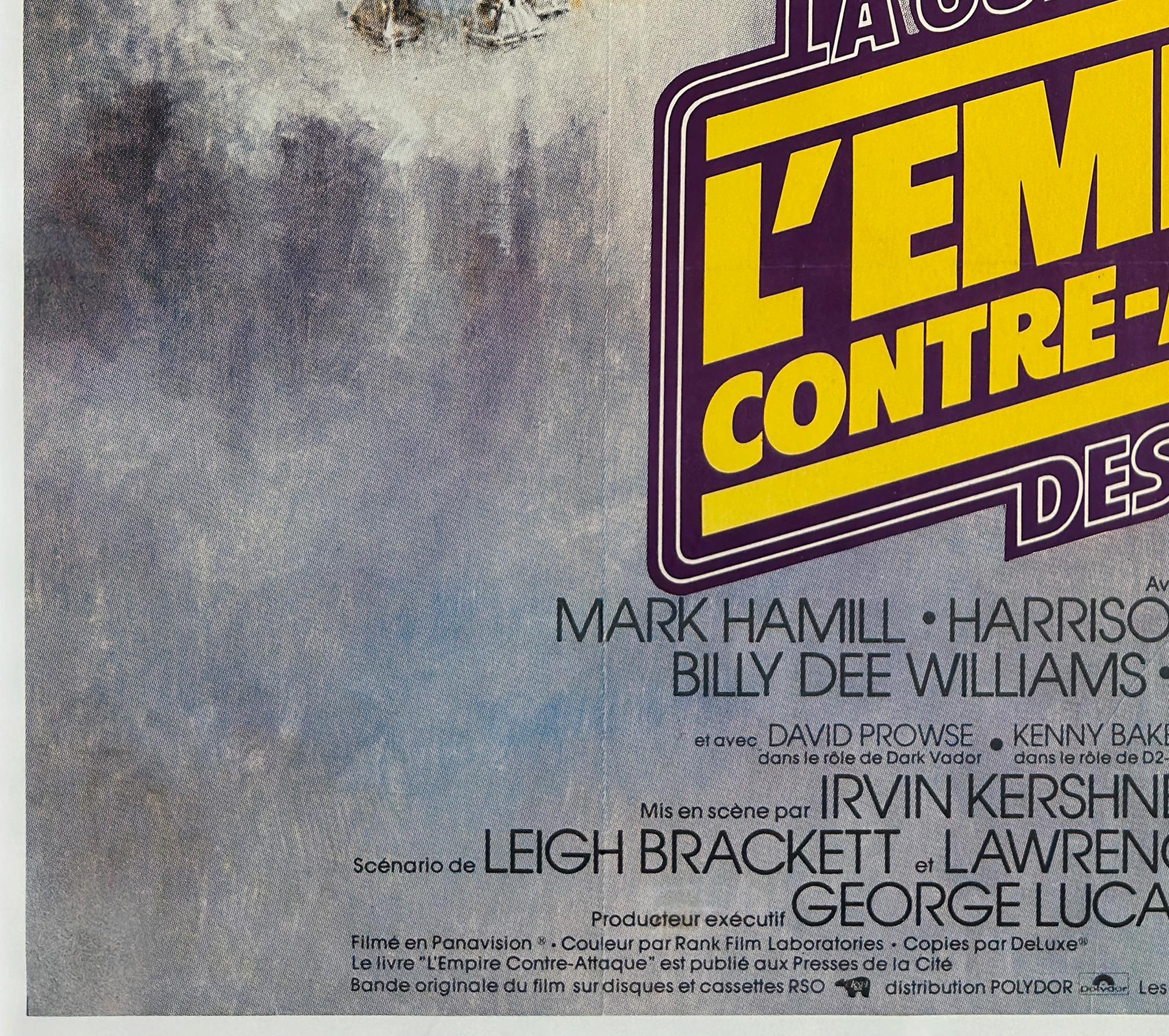 Linen THE EMPIRE STRIKES BACK  1980 French Grande Film Movie Poster, ROGER KASTEL For Sale