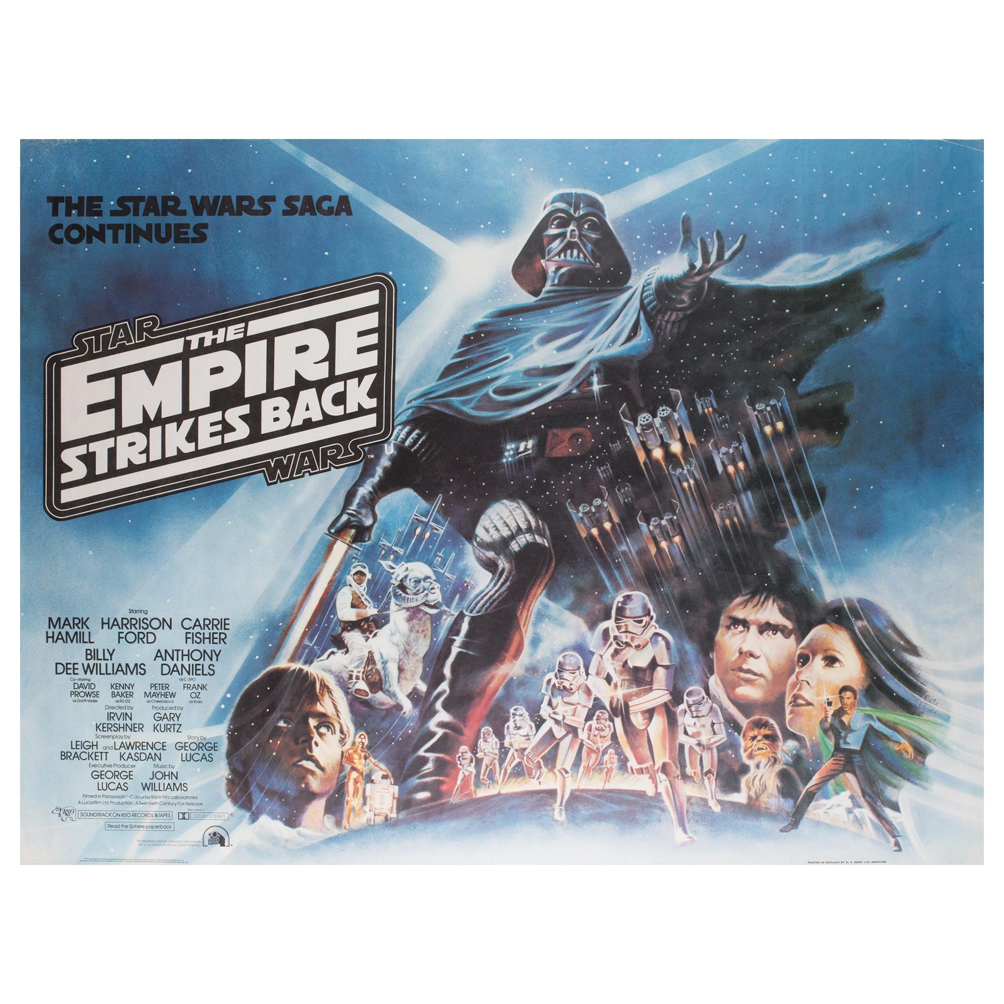 "The Empire Strikes Back", 1980 UK Quad Film Poster, Tom Jung