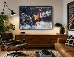 The Empire Strikes Back 1980 UK Quad GWTW Style Film Poster
