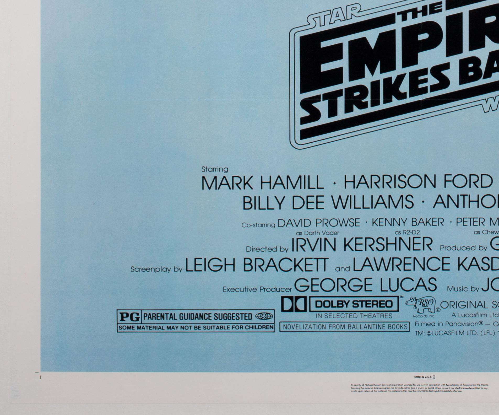 The Empire Strikes Back 1980 US 1 Sheet Style B Film Poster, Jung, Linen Backed 2