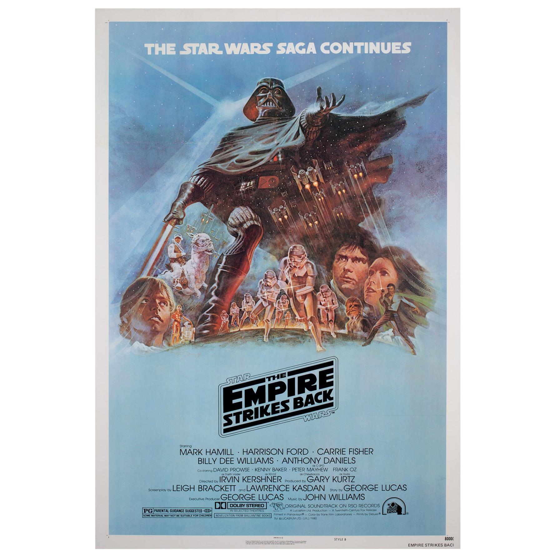 The Empire Strikes Back 1980 US 1 Sheet Style B Film Poster, Jung, Linen Backed