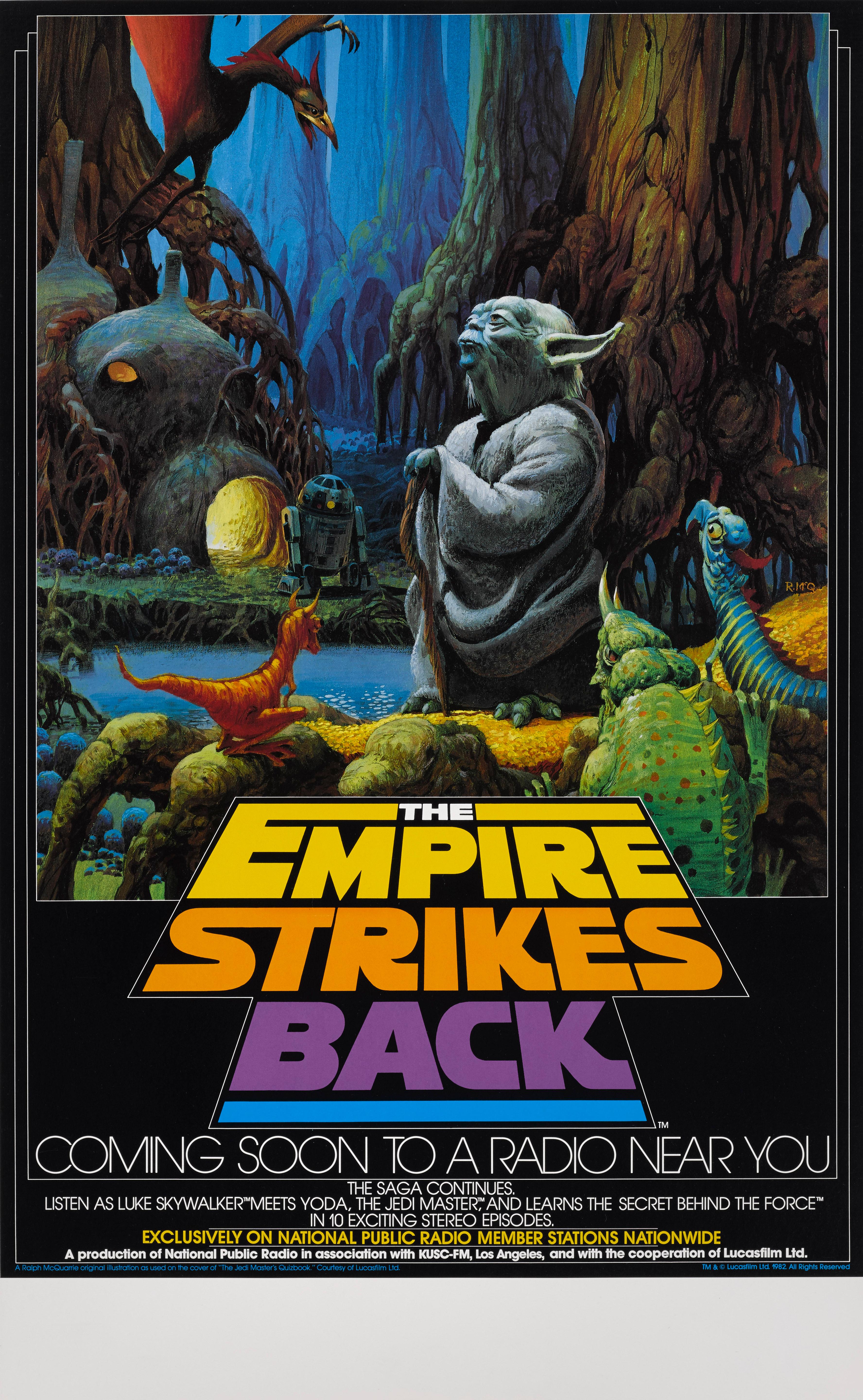 Original American poster for “The Empire Strikes Back” also known as (Star Wars: Episode V, The Empire Strikes Back) this was the second movie in the Star Wars saga staring Mark Hamill, Harrison Ford, Carrie Fisher and Billy Dee Williams. The art