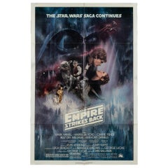 "L'Empire contre-attaque" Affiche de film vintage, illustrée par Roger Kastel 1980
