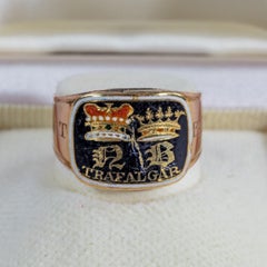 Enamel and Gold Nelson Memorial Ring, Made for His Aunt, Mrs Thomasine Goulty