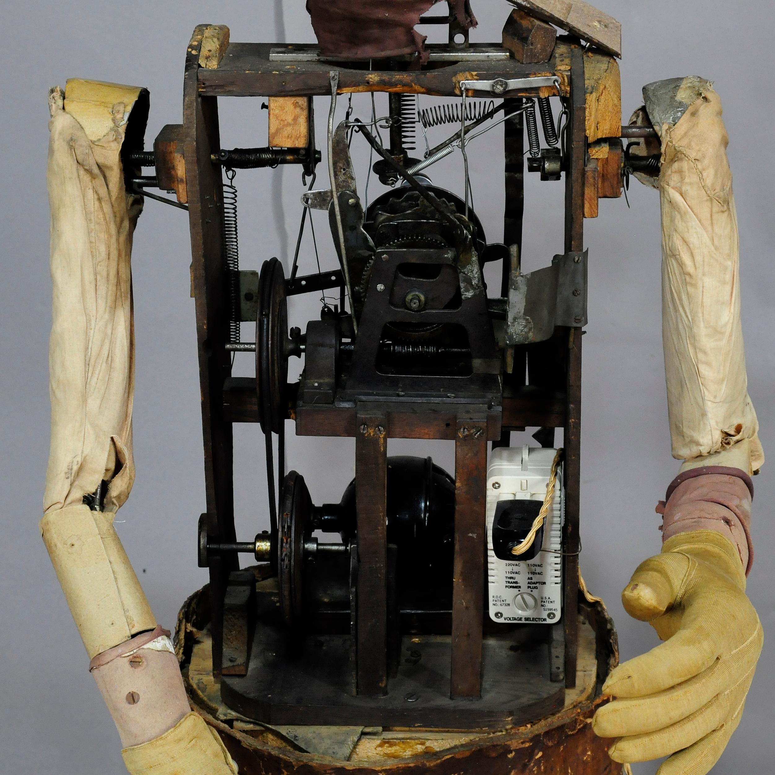 19th Century The Enchanting Tale of a Rare Antique Electric Bellboy Display Automaton ca 1870