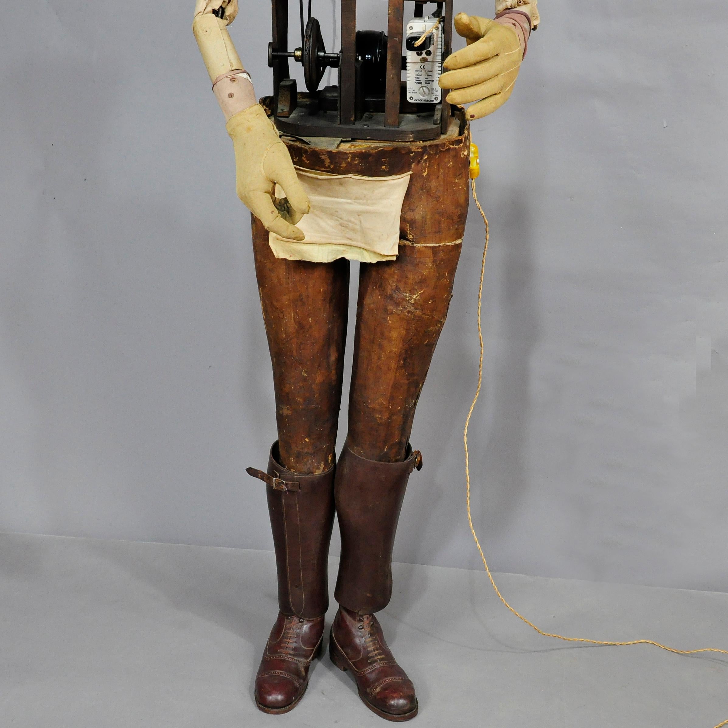 Wood The Enchanting Tale of a Rare Antique Electric Bellboy Display Automaton ca 1870