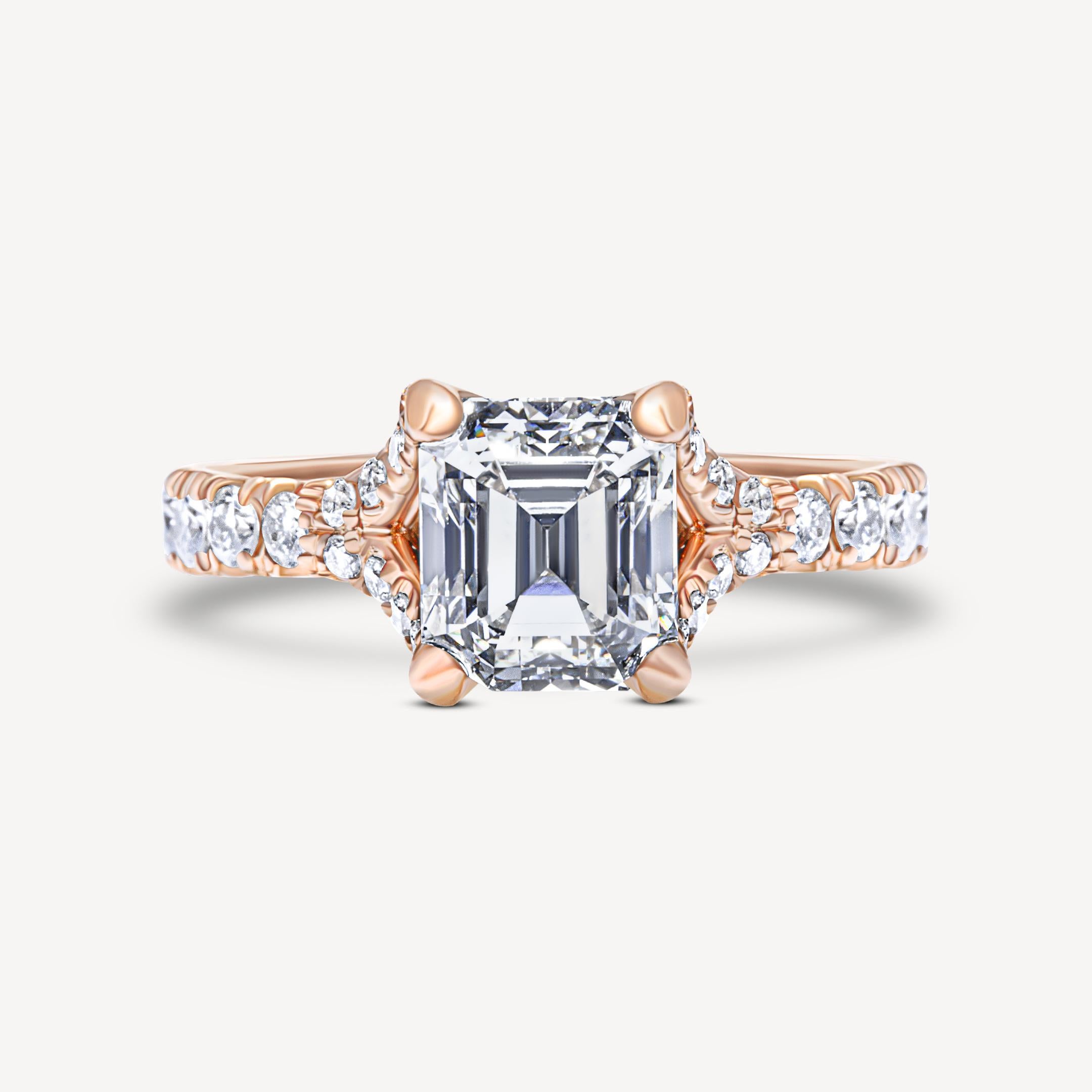 ANNIVERSARY Ring in white gold 18Kt 4.20 gr with central diamond cushion shape J color VS1 clarity 2.34 ct and diamonds G color VS clarity in total 0.50 ct.
This anniversary collection represents a tribute to the exceptional
craftsmanship, enduring