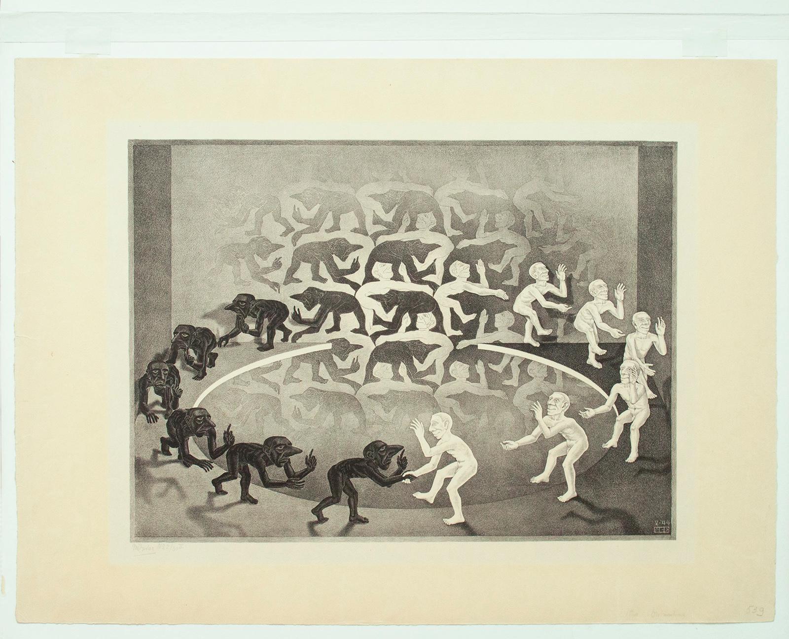 El Encuentro, 1944 Litografía de Maurits Cornelis Escher Moderno en venta