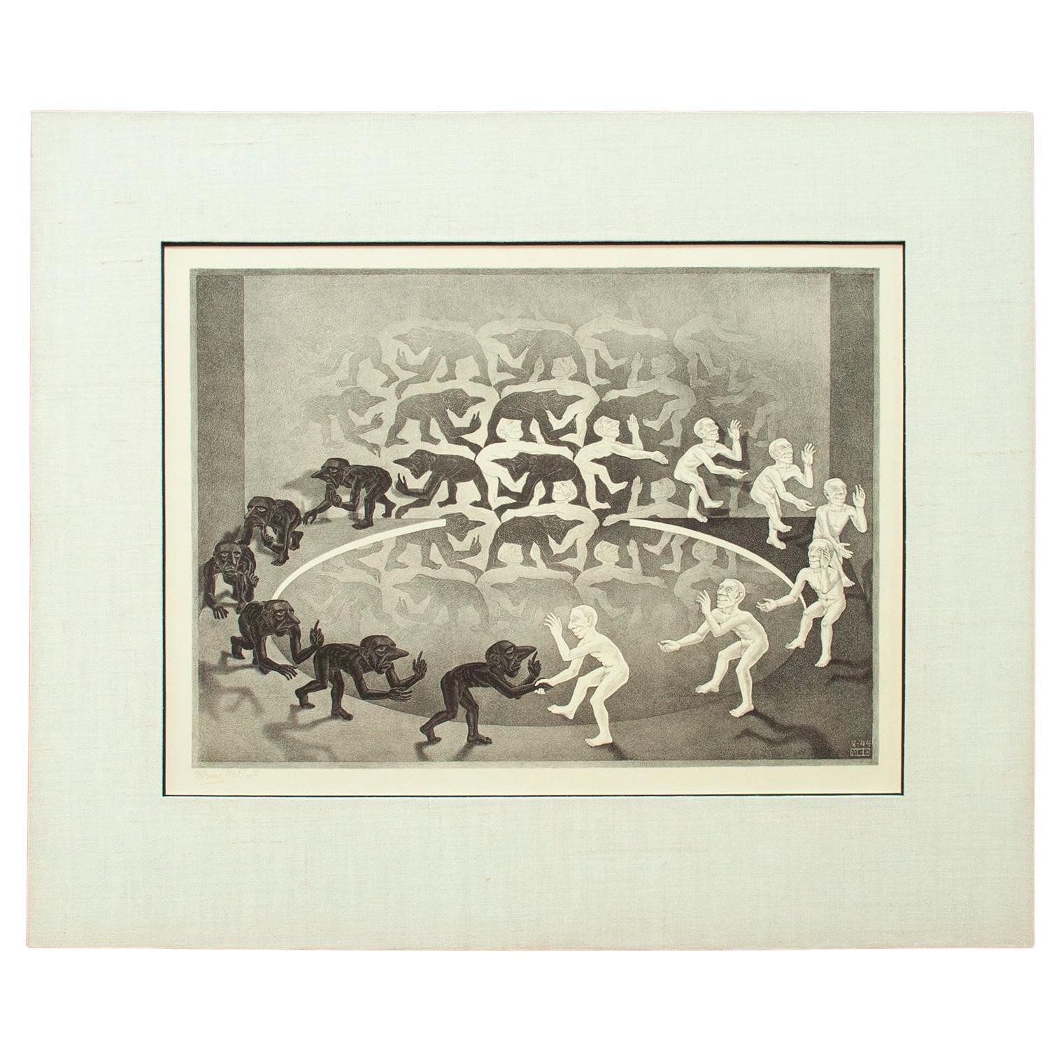 El Encuentro, 1944 Litografía de Maurits Cornelis Escher en venta
