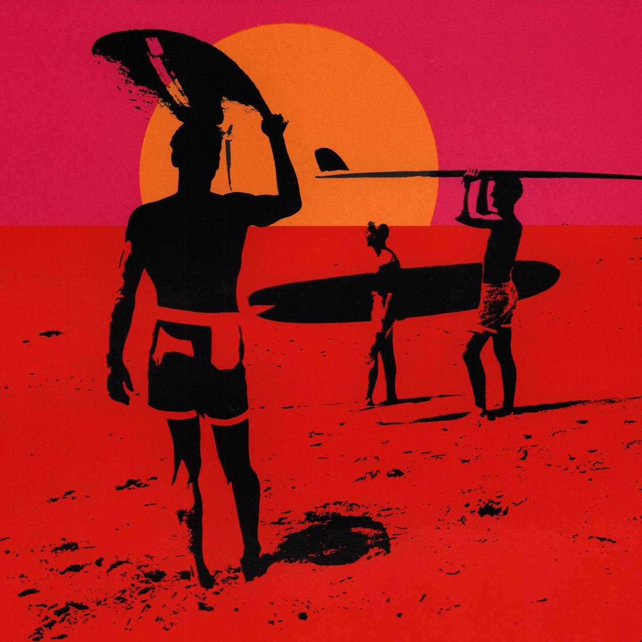 Original 1966 U.S. poster by John Van Hamersveld for the 1966 documentary film The Endless Summer directed by Bruce Brown with Michael Hynson and Robert August. This is the true original poster for “The Endless Summer”, as it dates from when Brown